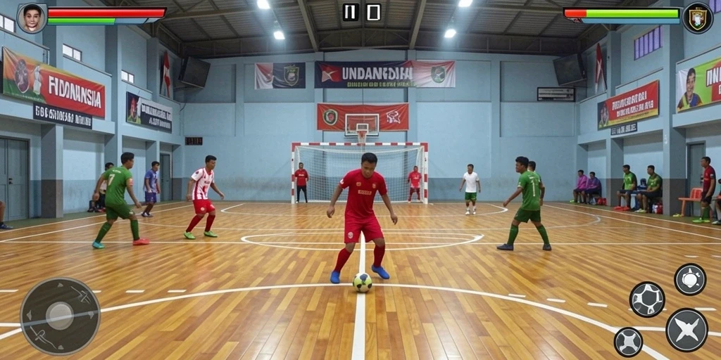 Tampilan utama game dengan karakter yang siap bertualang.
