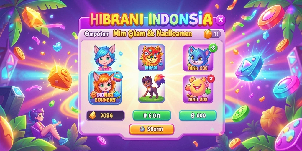 Tampilan karakter yang menarik dan beragam.