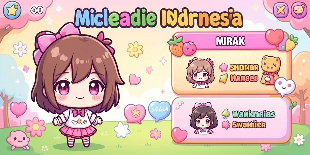 Tangkapan layar menunjukkan tampilan awal game NEWIDN.