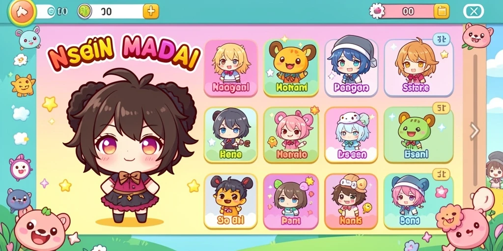 Tampilan awal game yang menarik dan penuh warna.